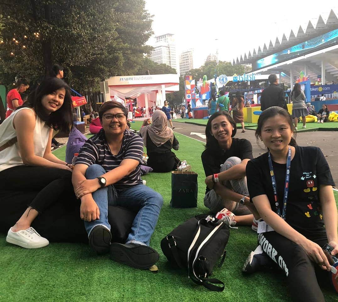 デビー・スサントのインスタグラム：「NgeIstora!! #blibliindonesiaopen2019」