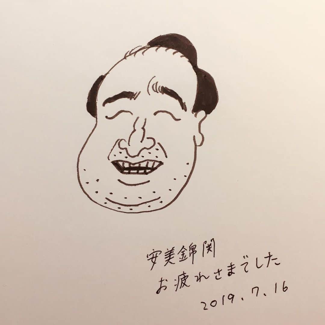 藤岡拓太郎さんのインスタグラム写真 - (藤岡拓太郎Instagram)「相撲を観るようになって、初めて好きになったお相撲さんでした。安美錦関。相撲もインタビューの受け応えも最高でした。ありがとうございました。」7月16日 21時40分 - takutaro5