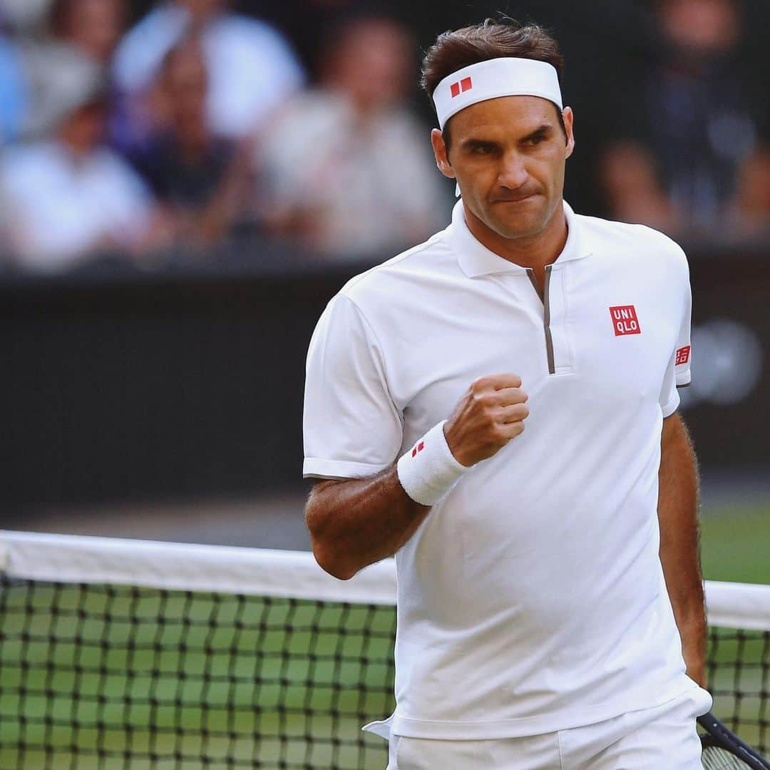 ATP World Tourさんのインスタグラム写真 - (ATP World TourInstagram)「Game. Set. Match. FEDERER. 👊 @rogerfederer outlasts Nadal 7-6(3) 1-6 6-3 6-4 to book his spot in the @wimbledon final for the 12th (❗️) time」7月13日 3時43分 - atptour