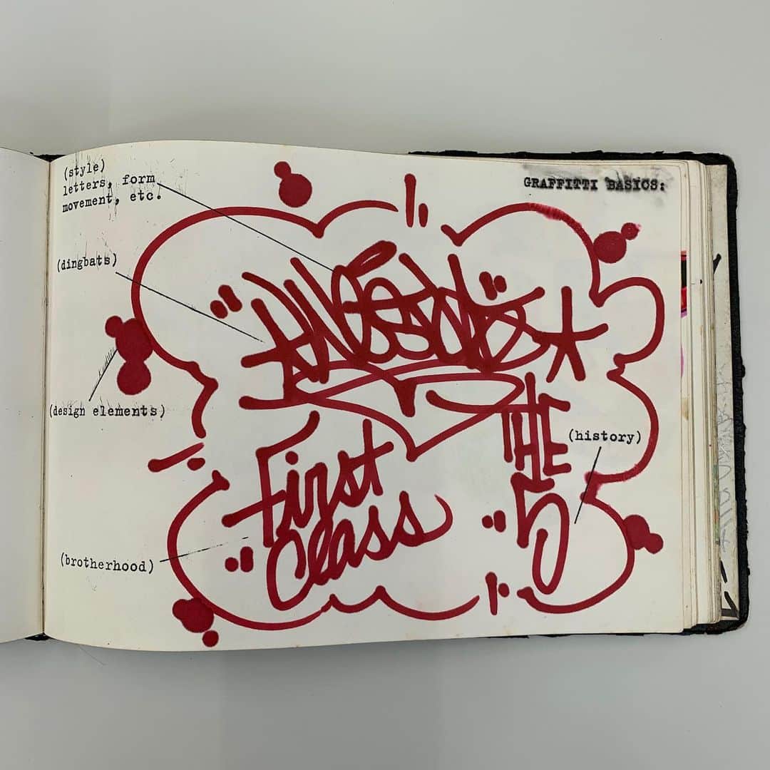 KAWSONEさんのインスタグラム写真 - (KAWSONEInstagram)「A few more pages from my 1993-1994 black book... #DONDI #TKid #WEST #KEY #BLUSTER #PsychoTC5 #KAWS #CES #GAZE (names not in order)」7月12日 23時06分 - kaws