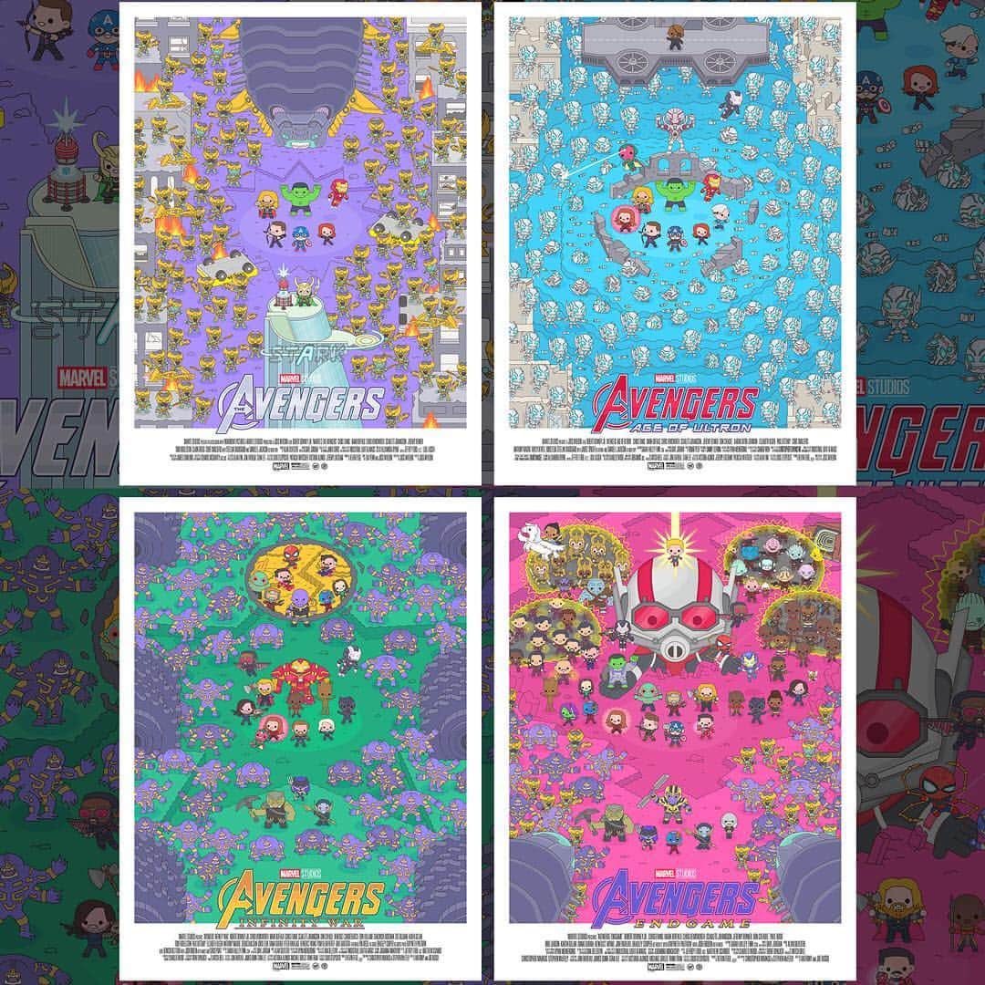 Marvel Entertainmentさんのインスタグラム写真 - (Marvel EntertainmentInstagram)「Assemble at #MarvelSDCC to snag these limited edition #Avengers movie posters by @100soft! See all four posters and read the Q&A with artist Truck Torrence on Marvel.com now.」7月13日 0時47分 - marvel
