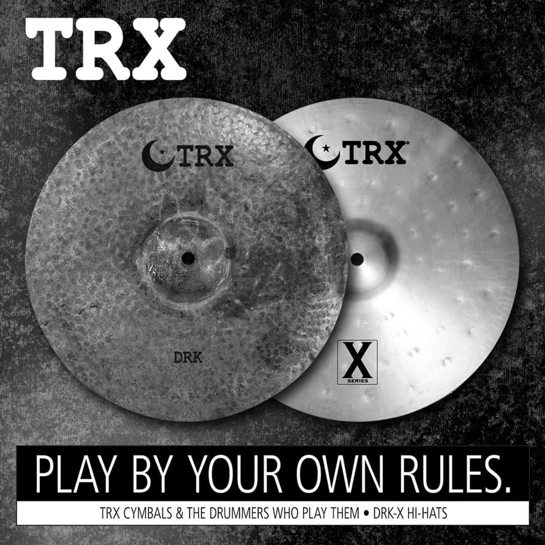 Alternative Pressさんのインスタグラム写真 - (Alternative PressInstagram)「New DRK-X “Cross-Over” Hi-Hats From @trxcymbals.⁠ Based on the success of our DRK-BRT cross-matched hi-hats, the new TRX DRK-X hi-hats combine the darkness of a DRK series cymbal on the bottom and the trashiness of an X Series cymbal on top. The result is a “non-binary” cymbal option somewhere between a hi-hat and a stack with the control and character of both. Used and recommended by TRX Artists including Brandon Akinyele (Cali Uchis), Kyle Castronova (Wednesday 13), Marc Coronado (The Crowned), Antoine Fadavi (King Princess), Tito Felix (Upon A Burning Body), Joe Keck (Southpaw), Nick Rossi (Bullet Height), Cayle Sain (Ghostmane), Jared Wainscott (Artifas), Taylor Young (NAILS) and more. To learn more about TRX cymbals and the drummers who play them, visit www.trxcymbals.com. ⁠ .⁠ .⁠ .⁠ #trxcymbals #bigonquality #playbyyourownrules #highcontrastcymbals #alternativepress #altpress」7月13日 1時02分 - altpress