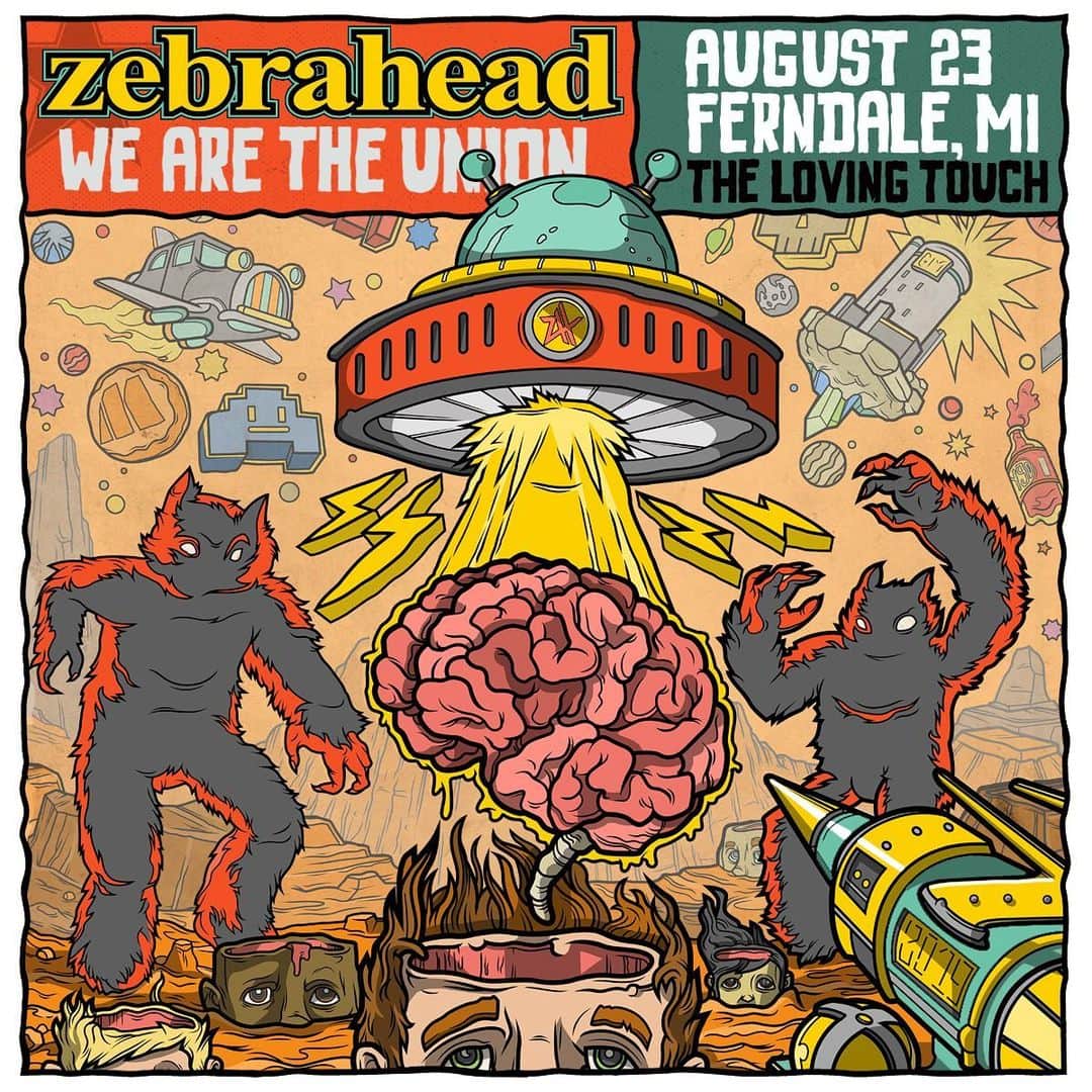 Zebraheadさんのインスタグラム写真 - (ZebraheadInstagram)「Tickets for our show in Ferndale(Detroit), Michigan with @wearetheunion at @thelovingtouch are on sale now!! Click the link in our bio to grab a ticket or nine!! #zebrahead #braininvaders #wearetheunion #detroit #thelovingtouch」7月13日 1時58分 - zebraheadofficial