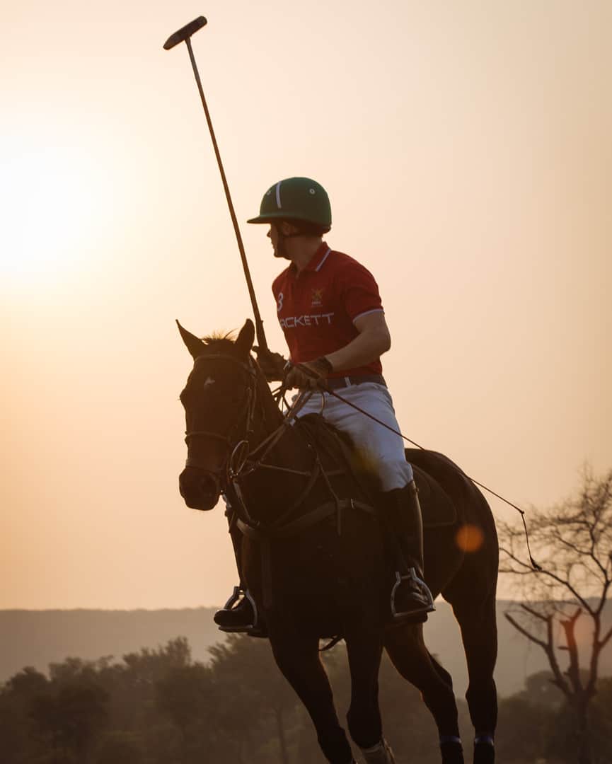 ハケットのインスタグラム：「Riding into the weekend for the Hackett Rundle Cup; the annual clash between the British Army and the British Navy @tidworthpoloclub. Saddle up, let’s ride! @britisharmypolo 📸@samuelmchurchill」