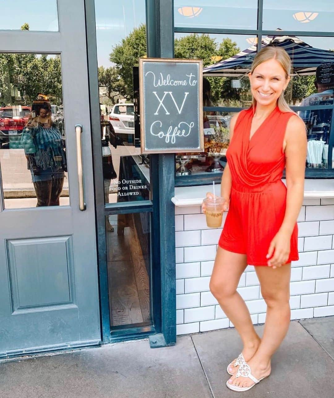 エルエーメイドさんのインスタグラム写真 - (エルエーメイドInstagram)「sunny day + iced coffee + cute outfit = @linds.catherineblog feeling good in our feel good romper! 🌞 .  #acolorstory #casuallook #stylin #wearetothe9s #fashionable #fashionaddict #fashionblogger #summerstyle #bloggerstyle #summerdays #stylehunter #personalstyle #slowfashionmovement #sustainablestyle #abmlifeiscolorful #cutecafe #summeroutfitinspo #ethicalclothing #ethicalstyle  #sustainablebrand #responsiblebrand #consciousclothing」7月13日 5時07分 - lamadeclothing