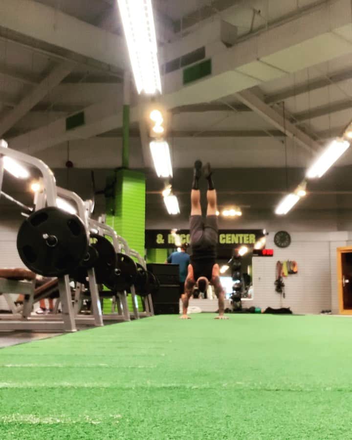 ザッキー・ヴェンジェンスのインスタグラム：「Spicing up my handstand walks to make them more challenging as well as adding more control. 10 reps then 10 feet of walking and repeat. 🤸🏻‍♂️ 🌴♻️ #handstand #absfordays #core #fitness #tattoos #shoes #shirt #konahawaii #musician #musicianswholift #alltimelow #betteringmyself #watchoutmoms #crossfit」