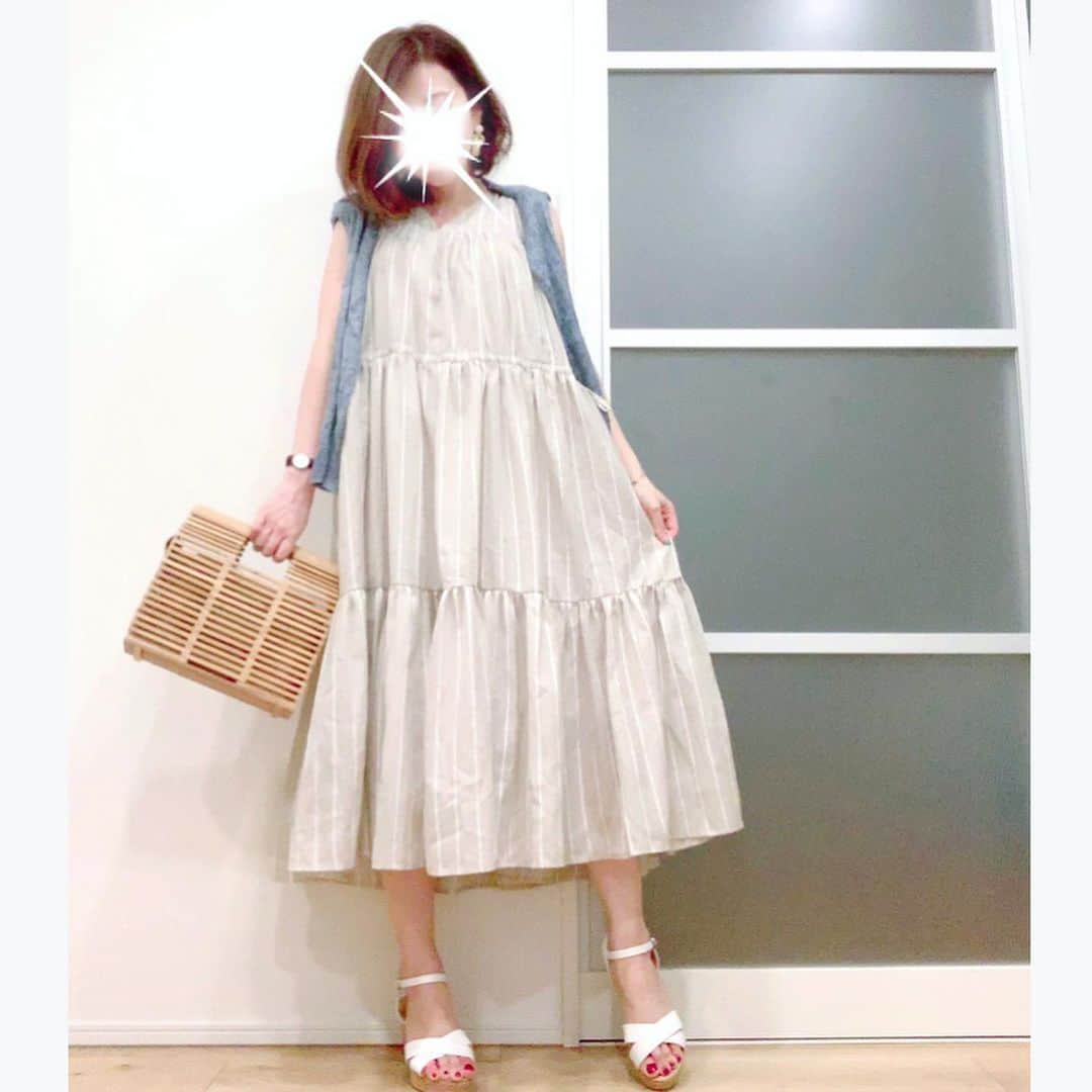 のインスタグラム：「想像以上にかわいかった！ @titivatejp の旬な#ティアードワンピース ♡ . 詳しくはブログにて ♡ ↓↓ @kkkkkaoriiiii  プロフィールから飛べます🚁 ♡153cmちびっこアラサーOL♡KaoriのHappyRoom♡ .  #プチプラコーデ  #プチプラファッション  #ちびっこol  #おちびコーデ  #おちびの輪  #大人カジュアル  #オトナ女子  #153cm  #153cmコーデ  #f_blogger #ootd  #outfitoftheday  #outfit  #titivate  #titivatestyle  #無印良品  #reedit  #reedit_ootd」