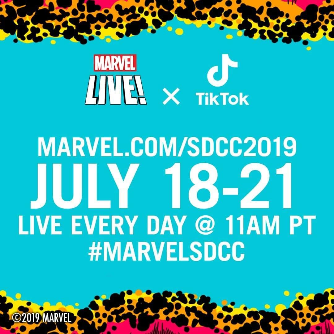 Marvel Entertainmentさんのインスタグラム写真 - (Marvel EntertainmentInstagram)「It's almost time for #MarvelSDCC! Watch our livestream, presented by @tiktok, starting at 11am PT on July 18th to the 21st for breaking news, fun from the Marvel booth, and more LIVE from San Diego: www.marvel.com/sdcc2019」7月13日 8時29分 - marvel