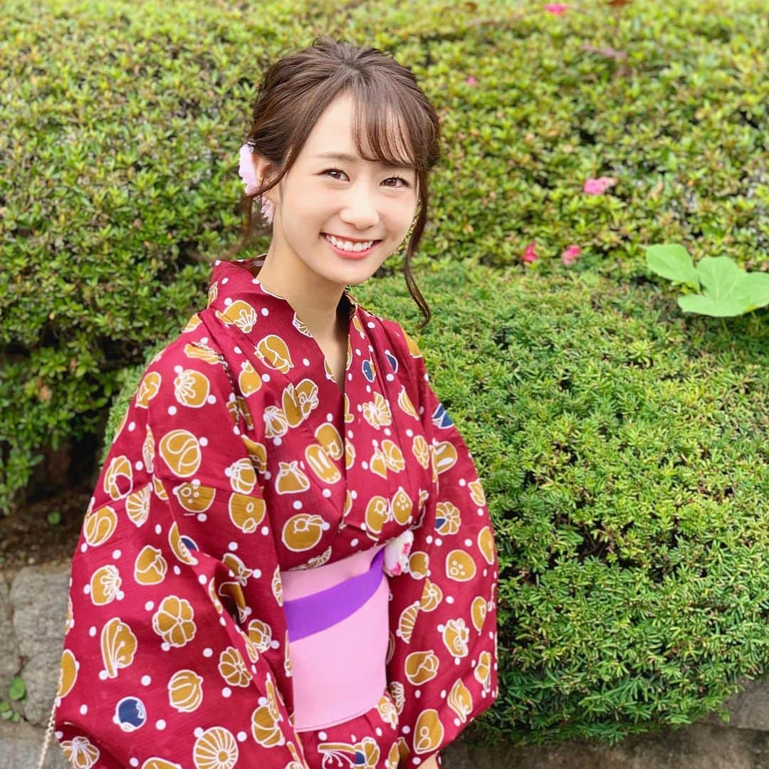 筒井萌子のインスタグラム：「* 鎌倉花火大会へ🌼 初めて行ったけど水中花火もあって綺麗でした♪ 新しい浴衣を自分で着て気分もルンルンだった💕 ・ #筒井萌子 #女優 #actress #モデル #model #岡山  #shooting #instagood #instalike #converse #撮影 #followme #instalike #ゴルフ #ゴルフ女子 #ゴルフコーデ #골프 #좋아요반사 #좋아요그램 #좋아요환영 #데일리그램 #패션 #오오티디 #카페 #카페 #ジャパンゴルフフェア #ゴルジョバ #ゴルフドゥ #golf #even #ゴルフ雑誌」