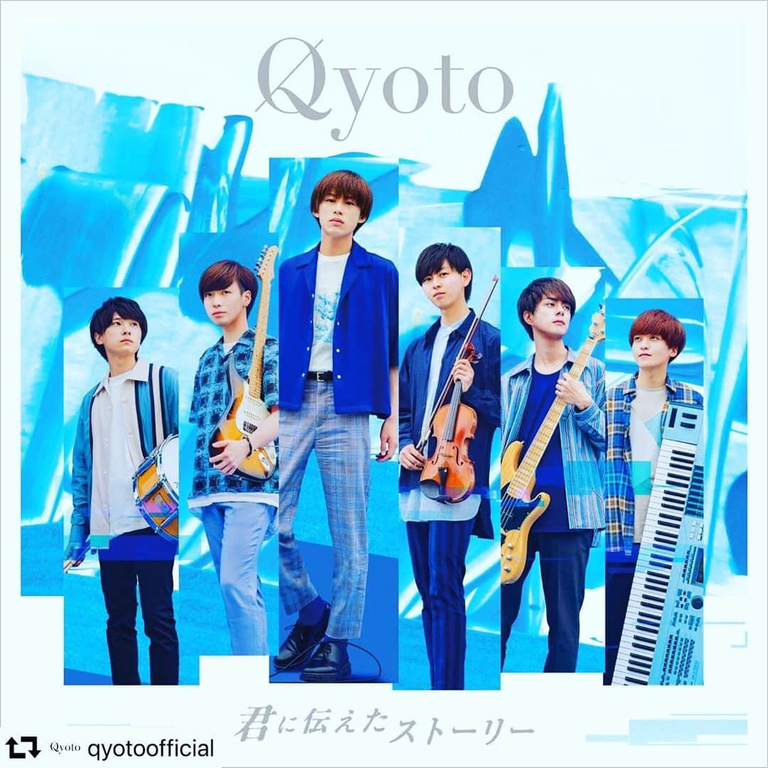 TOMO のインスタグラム：「#works #photography #photographer #qyoto #shootbyme #repost @qyotoofficial ・・・ Qyoto ニューシングル 『君に伝えたストーリー』 7月31日release🎧 ＊ 【初回生産限定盤】 [CD] 1. 君に伝えたストーリー 2. 君に恋を、心に夏を 3. タッチ カバー 4. 君に伝えたストーリー Instrumental ＊ [DVD] 君に伝えたストーリー MUSIC VIDEO 君に伝えたストーリー MUSIC VIDEO –making- 君に恋を、心に夏を MUSIC VIDEO ＊ ＊ ＊ #Qyoto #newsingle #君に伝えたストーリー #7月31日 #release #4th #artwork #空 #青 #爽やか #夏 #青春 #MIX #エンディングテーマ #タッチ #初回生産限定盤」