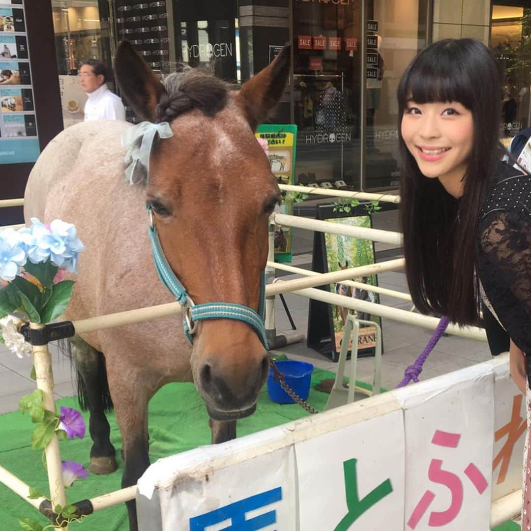 寺嶋由芙さんのインスタグラム写真 - (寺嶋由芙Instagram)「仙台での様々な出会い… #すしざんまい #まさかの #社長さま #ポインコ #ドコモ #dポイント #キャンペーン #馬 #突然の #馬 #仙台 #一期一会」7月13日 22時07分 - yufu_terashima