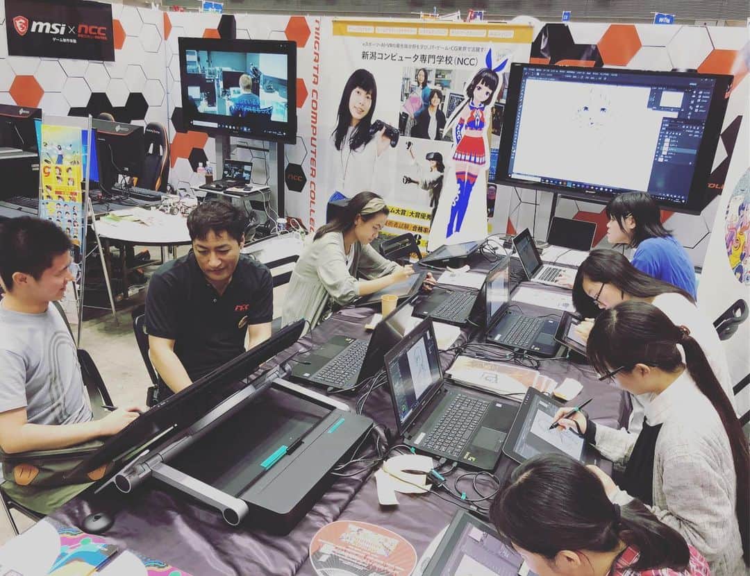 NCC新潟コンピュータ専門学校さんのインスタグラム写真 - (NCC新潟コンピュータ専門学校Instagram)「#NSG夏フェス wacom×ncc デジタルイラスト体験！」7月13日 14時51分 - ncc_niigata