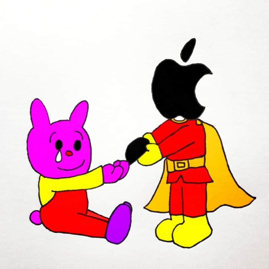 仔羊エルマーさんのインスタグラム写真 - (仔羊エルマーInstagram)「#appleパンマン  ありえな～い　だけども　ありえる～ #ありえないだけどもありえる  #アンパンマン #anpanman  #art #イラスト #仔羊エルマー #anime  #manga #apple #happy #illustration」7月13日 19時36分 - cohitsuji_elmer