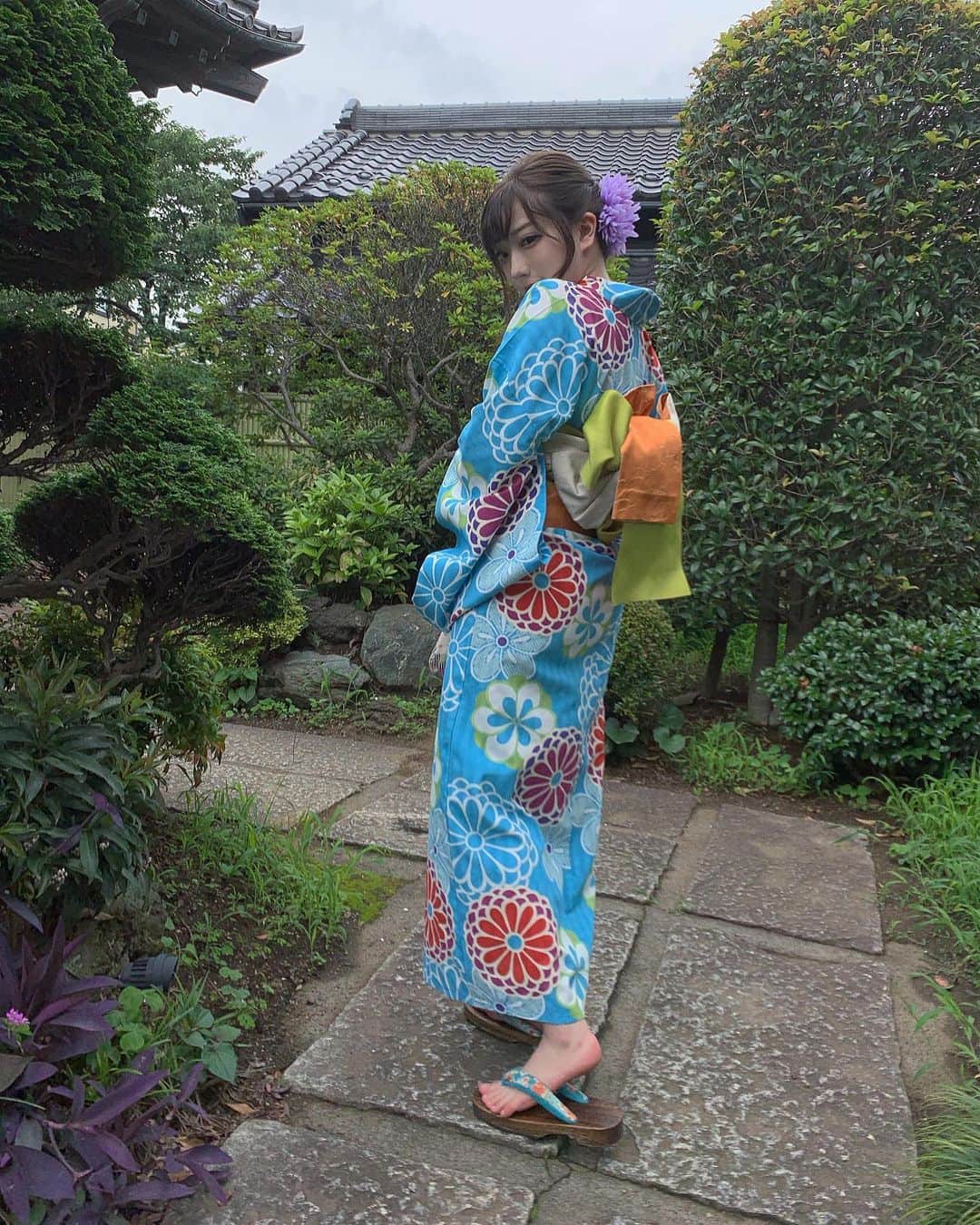 おもてちゃんのインスタグラム：「. 浴衣ナリ〜🎐 どう？すき？」