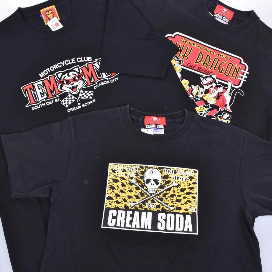のインスタグラム：「Buyer’s Special Choice Vol.1  CREAM SODA & PINK DRAGON $29 each  Vintage collection handpicked in  Japan is heading to Melrose Ave! Vintage Pop-up at Melrose location 7/1 -7/31 ✖️✖️✖️✖️✖️✖️✖️✖️✖️✖️✖️✖️✖️✖️✖️✖️✖️ #2ndstreet #2ndstreetusa #2ndstreet #japanbrand #creamsoda #pinkdragon #rock #motorcycle #セカンドストリート #secondhand #buyandsell #japanesestyle #fashion #popup  #spring #deals #buyerschoices」