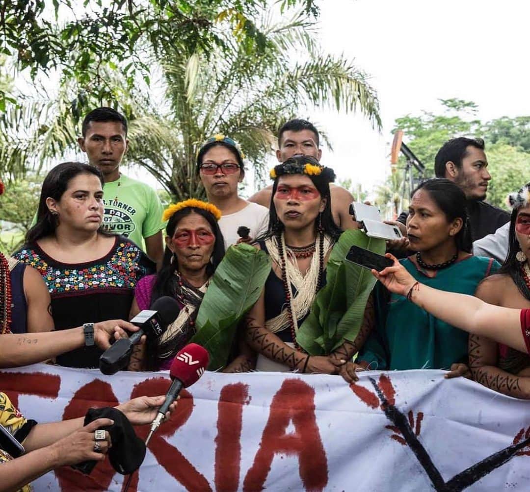 レオナルド・ディカプリオさんのインスタグラム写真 - (レオナルド・ディカプリオInstagram)「An incredible win for the Amazon. The Waorani have succeeded in protecting over 500,000 acres of rainforest from oil drilling. Proud to support the #WaoraniResistance.  #Regram #RG @amazonfrontlines: Today, Waorani leaders gave a symbolic press conference outside Ecuador’s first oil well explaining what this historic victory means for the Waorani People and neighbouring indigenous nations across the Ecuadorian Amazon: “The court’s final ruling states very clearly that our territory is our decision and that our forest is not for sale!" said Nemonte Nenquimo Waorani leader. “This is a victory for all indigenous nations that have been manipulated and deceived by the government, and whose rights have been violated. The Government has to listen to us and respect our decisions, and the lives of all Indigenous Peoples in the Amazon.“ Now, let’s build on the Waorani's precedent-setting victory in order to defend 7 million acres more of rainforest under threat from oil extraction in the Ecuadorian Amazon! Link in bio #ResistenciaWaorani #waoraniresistance」7月14日 7時25分 - leonardodicaprio