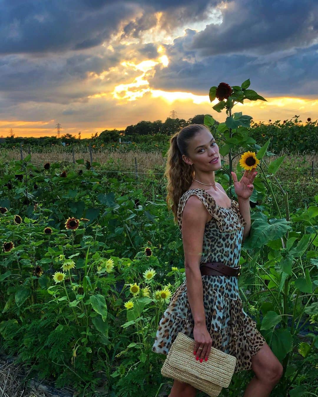 ニーナ・アグダルのインスタグラム：「Last night was magical (and delicious) @dailyharvest thank you so much for this beautiful evening! 🌻💚 #dailyharvest #amberwavesfarm」