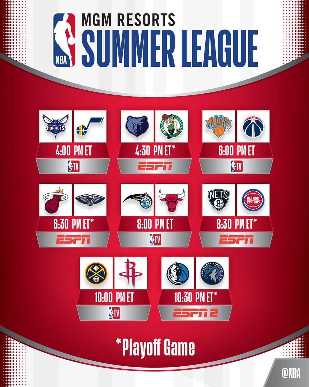 NBAさんのインスタグラム写真 - (NBAInstagram)「Playoff play at the @nbasummerleague begins today!」7月13日 23時02分 - nba