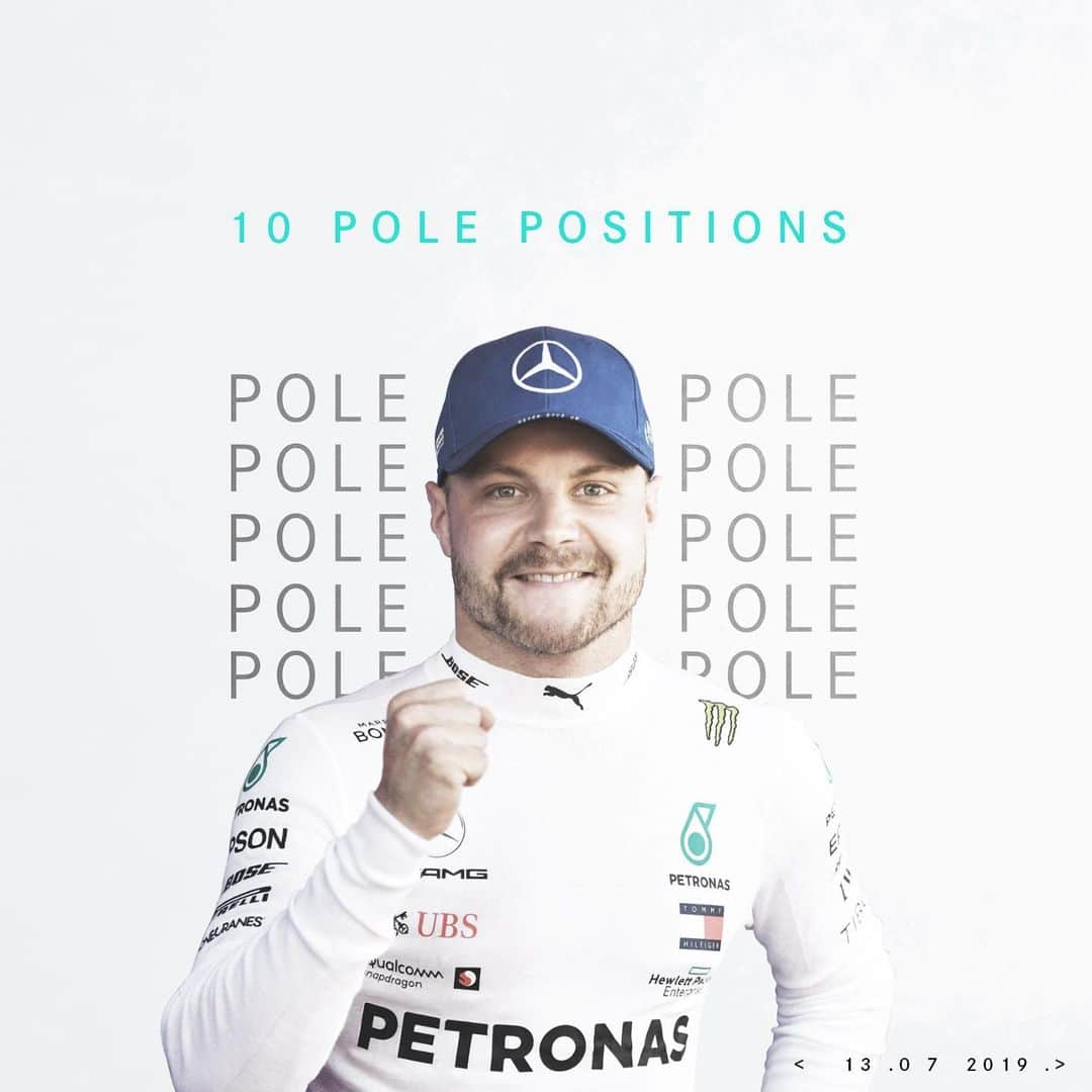 MERCEDES AMG PETRONASさんのインスタグラム写真 - (MERCEDES AMG PETRONASInstagram)「‪GET IN THERE, VB!! ✊ That’s TEN career @f1 poles for the Finn! His first at the #BritishGP! @valtteribottas • #MercedesAMGF1 #Mercedes #AMG #F1 #PETRONASmotorsports #VB77 @petronasmotorsports」7月13日 23時05分 - mercedesamgf1