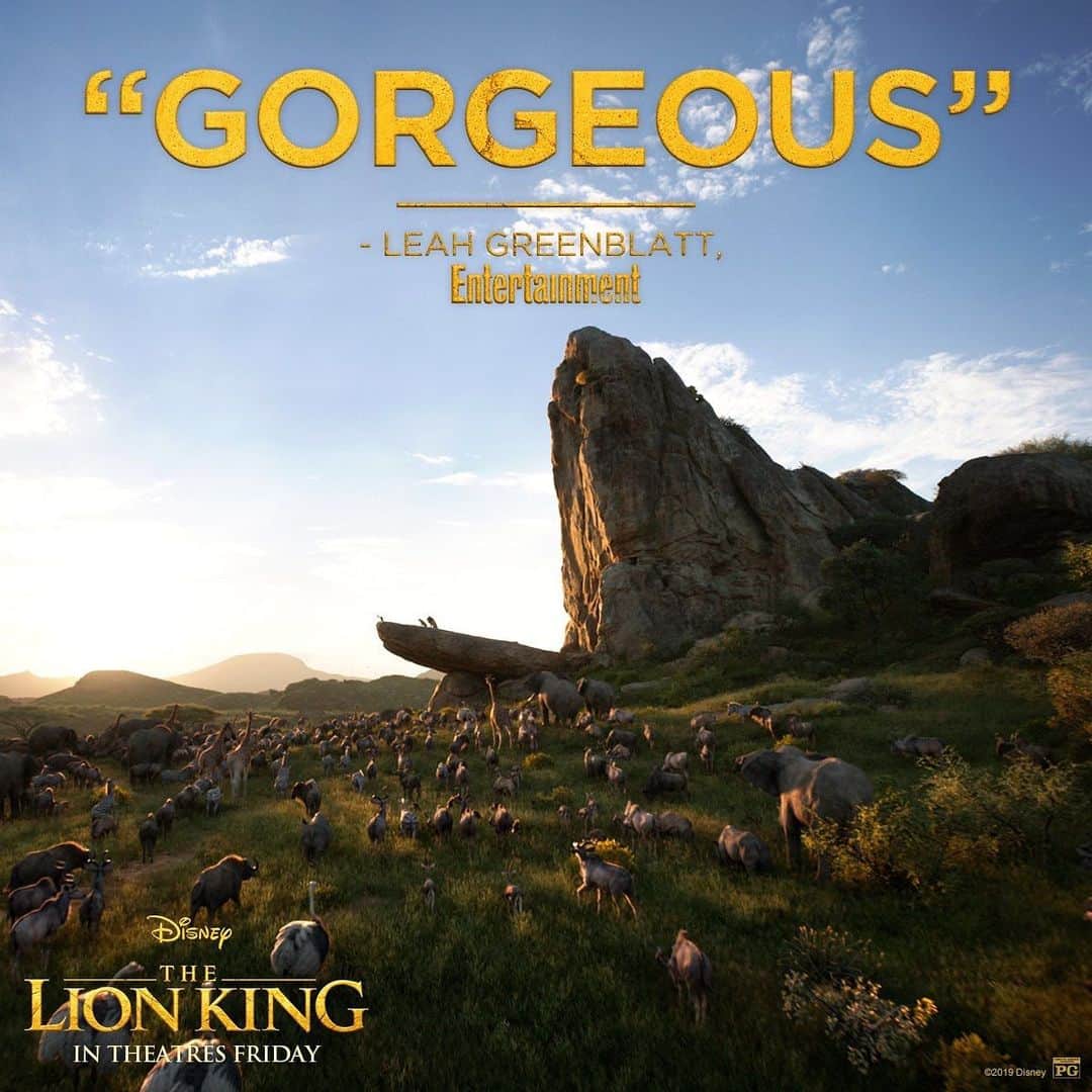 Walt Disney Studiosさんのインスタグラム写真 - (Walt Disney StudiosInstagram)「#TheLionKing is “gorgeous.” See it in theatres Friday.」7月14日 1時32分 - disneystudios