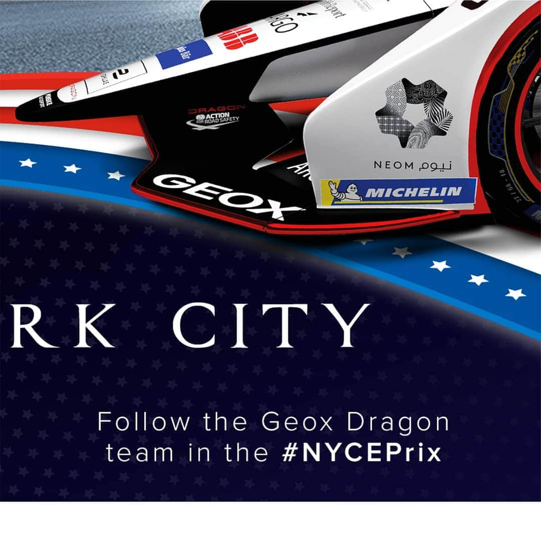 ジェオックスさんのインスタグラム写真 - (ジェオックスInstagram)「🇺🇸HEY THERE, NEW YORK CITY!🇺🇸 Get ready for the double FINAL ROUND of the Formula-E 5th Season! Follow the race today & tomorrow, Saturday 13th July and Sunday 14th July and remember to support our GEOX DRAGON team with the #FANBOOST ⚡  Enjoy a weekend of pure adrenaline with Geox!  #Fanboost #NYCEPrix #geoxsustainability  @geoxdragon」7月14日 3時32分 - geox