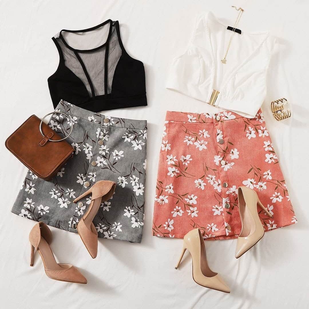 SHEINさんのインスタグラム写真 - (SHEINInstagram)「Tag your bestie to share those floral skirt 🌸🌸⁠Search '756248,725092' link in bio. #SHEIN #SHEINOOTD #SHEINstyle #OOTD #SHEINss2019 #skirt #floral」7月14日 16時49分 - sheinofficial