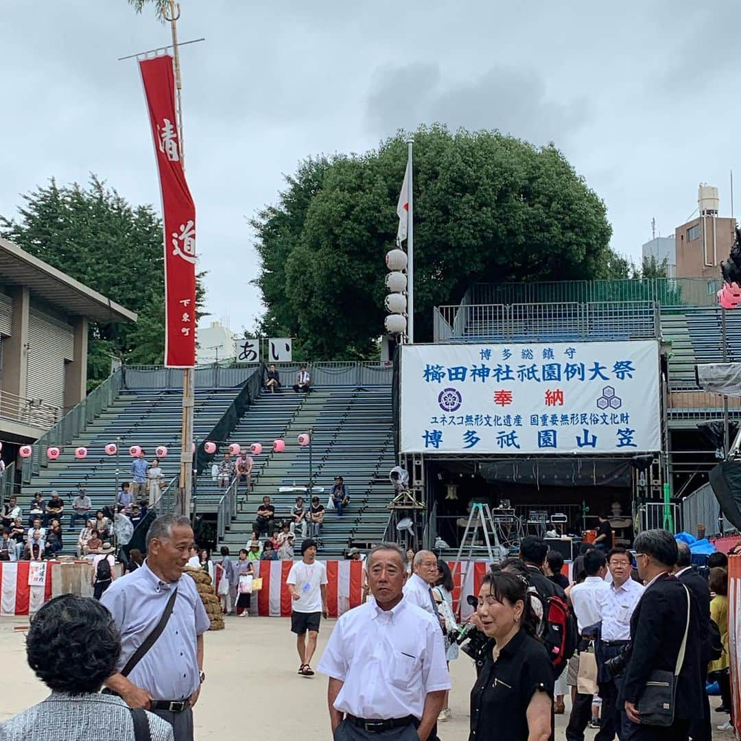 安倍宏行さんのインスタグラム写真 - (安倍宏行Instagram)「#山笠 #櫛田神社 #テレビ中継 の準備に余念がない。」7月14日 17時25分 - higeabe