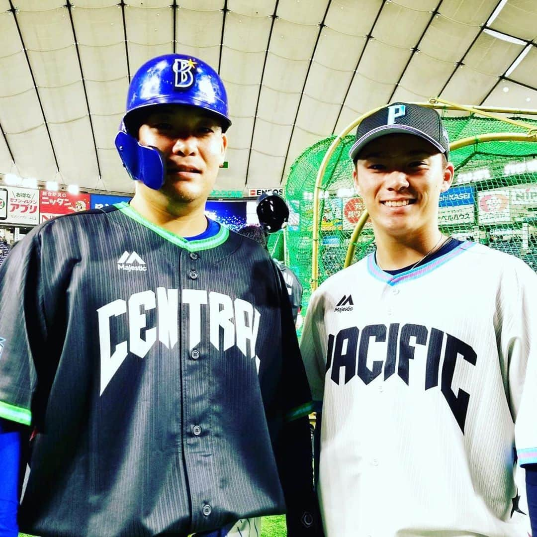 山本由伸さんのインスタグラム写真 - (山本由伸Instagram)「オールスター✨ 楽しく二日間過ごせました⚾️ ファンの皆さんご声援ありがとうございました😊 オリックスファンではない方もたまにオリックス見に来てください🙄笑 明日から後半戦！！ オリックスファンの皆さん応援よろしくお願いします！🙇‍♂️ 頑張ります！✨ #マイナビオールスターゲーム2019 #オリックスバファローズ #パリーグ #筒香嘉智#宮西尚生 #有原航平 #千賀滉大 #吉田正尚#山岡泰輔」7月14日 12時48分 - yoshinobu__yamamoto