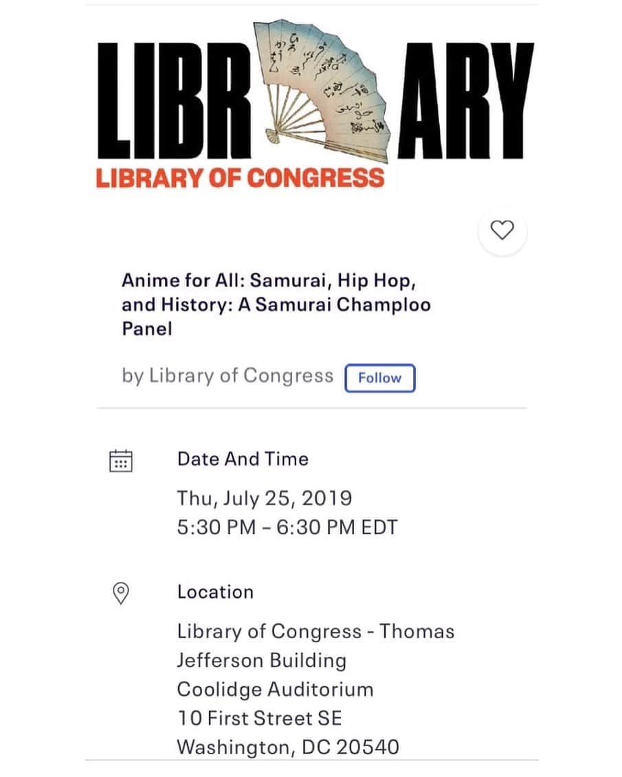 Shing02さんのインスタグラム写真 - (Shing02Instagram)「July 25th (thurs) 5:30pm Library of Congress, Washington DC panel and mini live on the lawn to follow! free and open to the public  July 26th (fri) 8pm Tribute to Nujabes Concert at Otakon @otakonpics w/ DJ Icewater, @substantialmusic, @marcusd_, Fat Jon, @minmidesu」7月14日 13時55分 - shing02gram