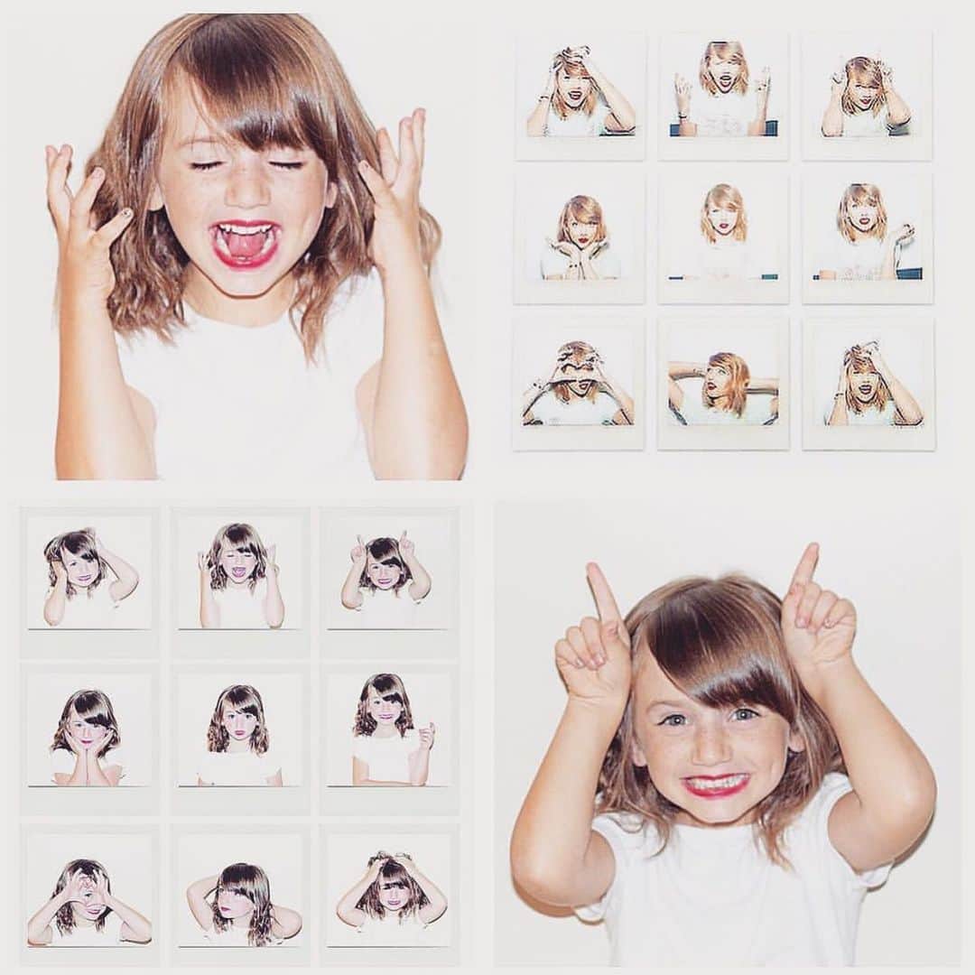 Saraのインスタグラム：「When you know there’s a new Taylor Tuesday coming! So many emotions! 😎✌🏻🦋 . . . #lillystaylortuesday #taylorswift #taylornation #photorecreation #polaroid #themanylooksoftaylorswift @taylorswift」