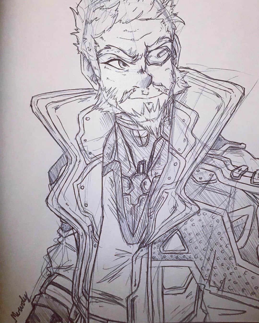 ジャレッド・スコット・ギルモアさんのインスタグラム写真 - (ジャレッド・スコット・ギルモアInstagram)「My incredibly talented girlfriend @merudy_scarlet sketched this for me, we can’t wait for @Borderlands and I’m digi-hyped to main this fellow #ZaneTheOperative #ZaneFlynt #Borderlands3 #Borderlands #fanart」7月14日 19時01分 - therealjaredgilmore