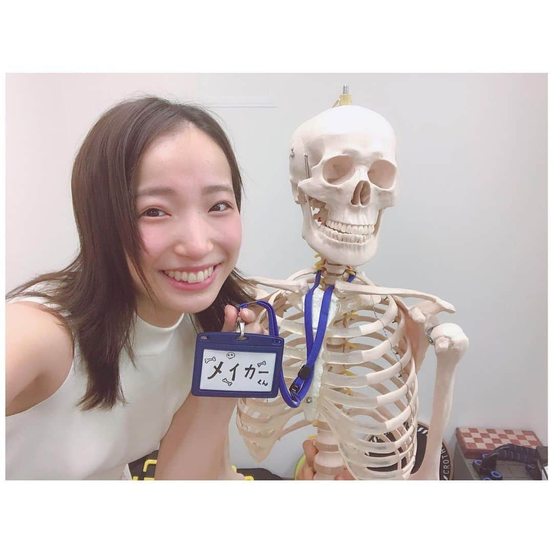 有明ゆなさんのインスタグラム写真 - (有明ゆなInstagram)「@bodyremaker.2018 さんには めちゃくちゃ存在感のある メイカーくんがいるの！笑笑 ゆなちががんばってるところを ずっと見守っててくれてるんだよ(^^) メイカーくんとは夜は会いたくないけど これからもちょこちょ ゆなちのインスタにでてくるかも！笑笑 . . . . #有明ゆな #グラドル #グラドル自画撮り部 #グラドル自撮り部 #浅草橋 #整体 #鍼 #顔鍼 #骸骨 #ガイコツ」7月14日 19時26分 - ariake_yuna