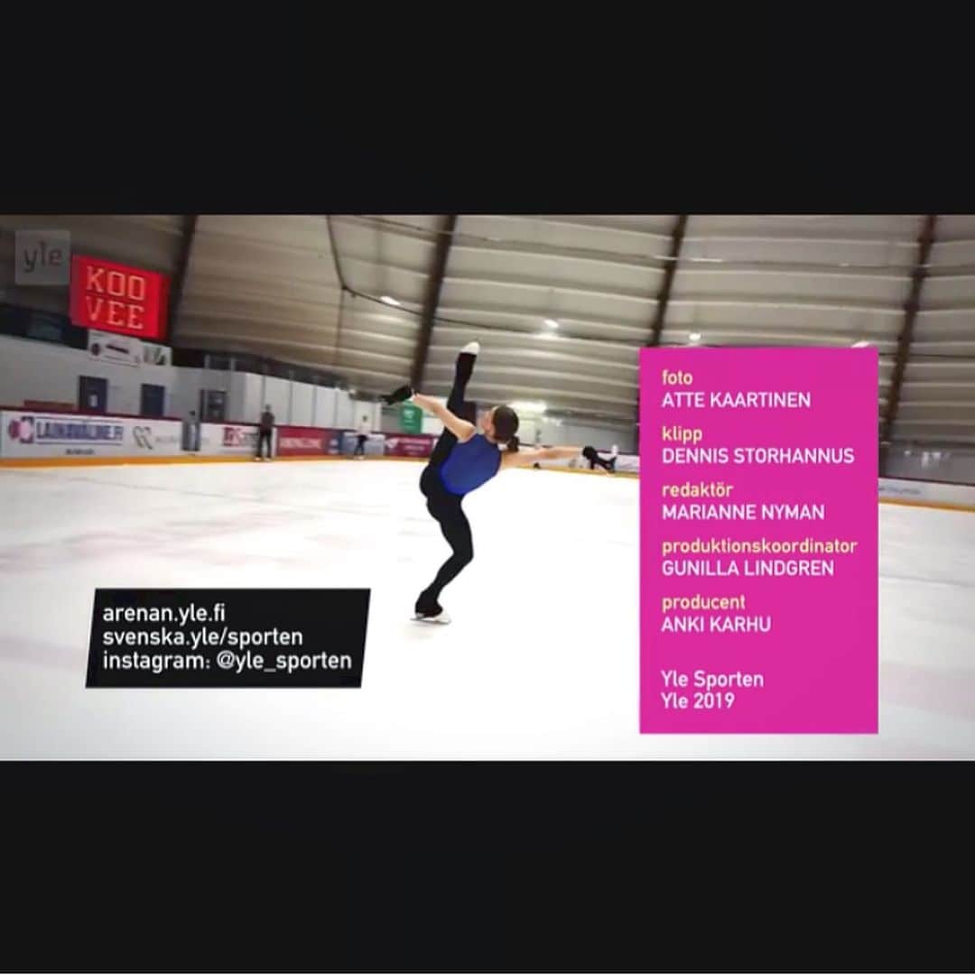 イェニー・サーリネンのインスタグラム：「YLE areenassa on nähtävissä mun luistelu-urasta kertova jakso sportliv ohjelmassa, linkki löytyy biosta!✨」