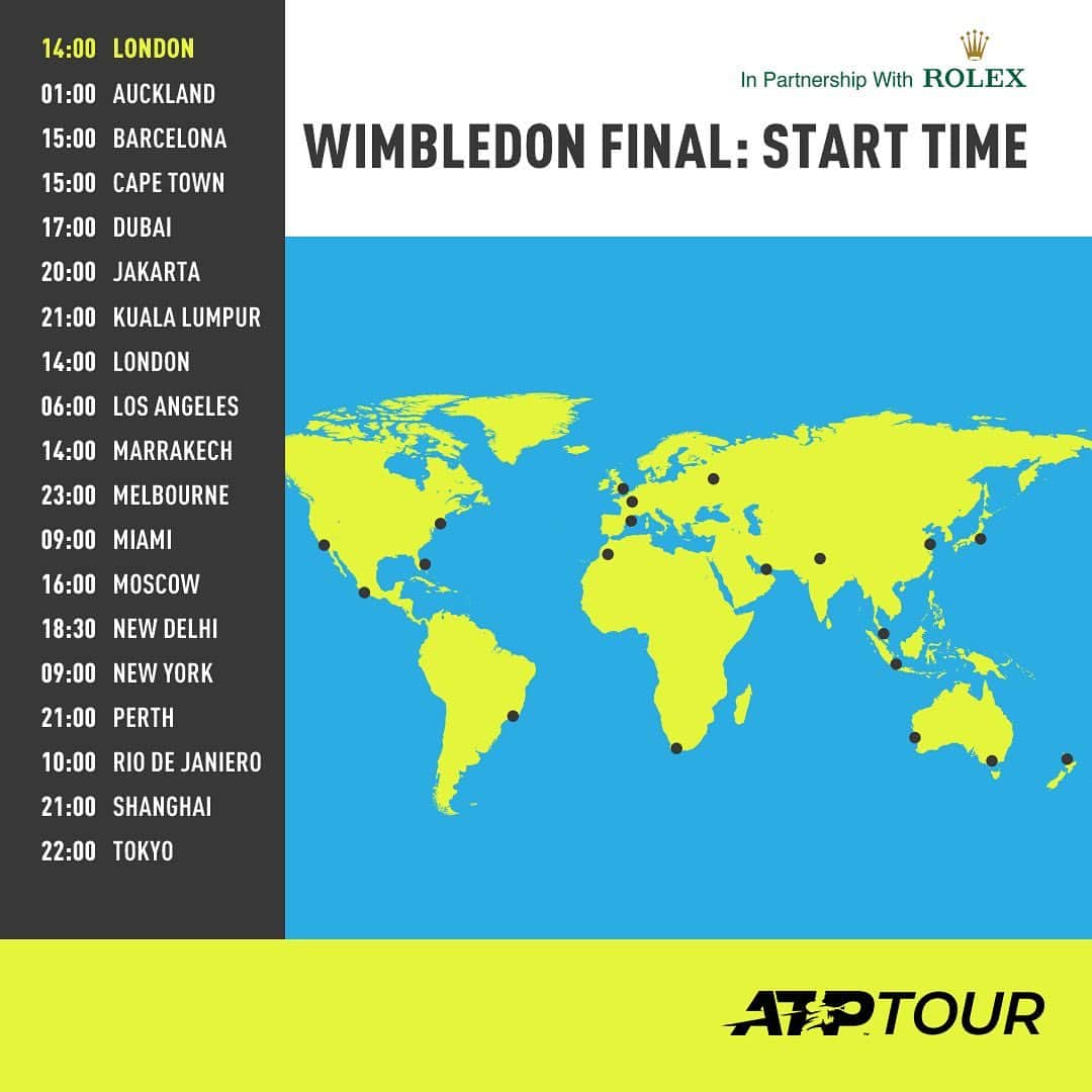 ATP World Tourさんのインスタグラム写真 - (ATP World TourInstagram)「Where in the 🌏 are you watching from? @wimbledon | #JoinTheStory」7月14日 21時49分 - atptour