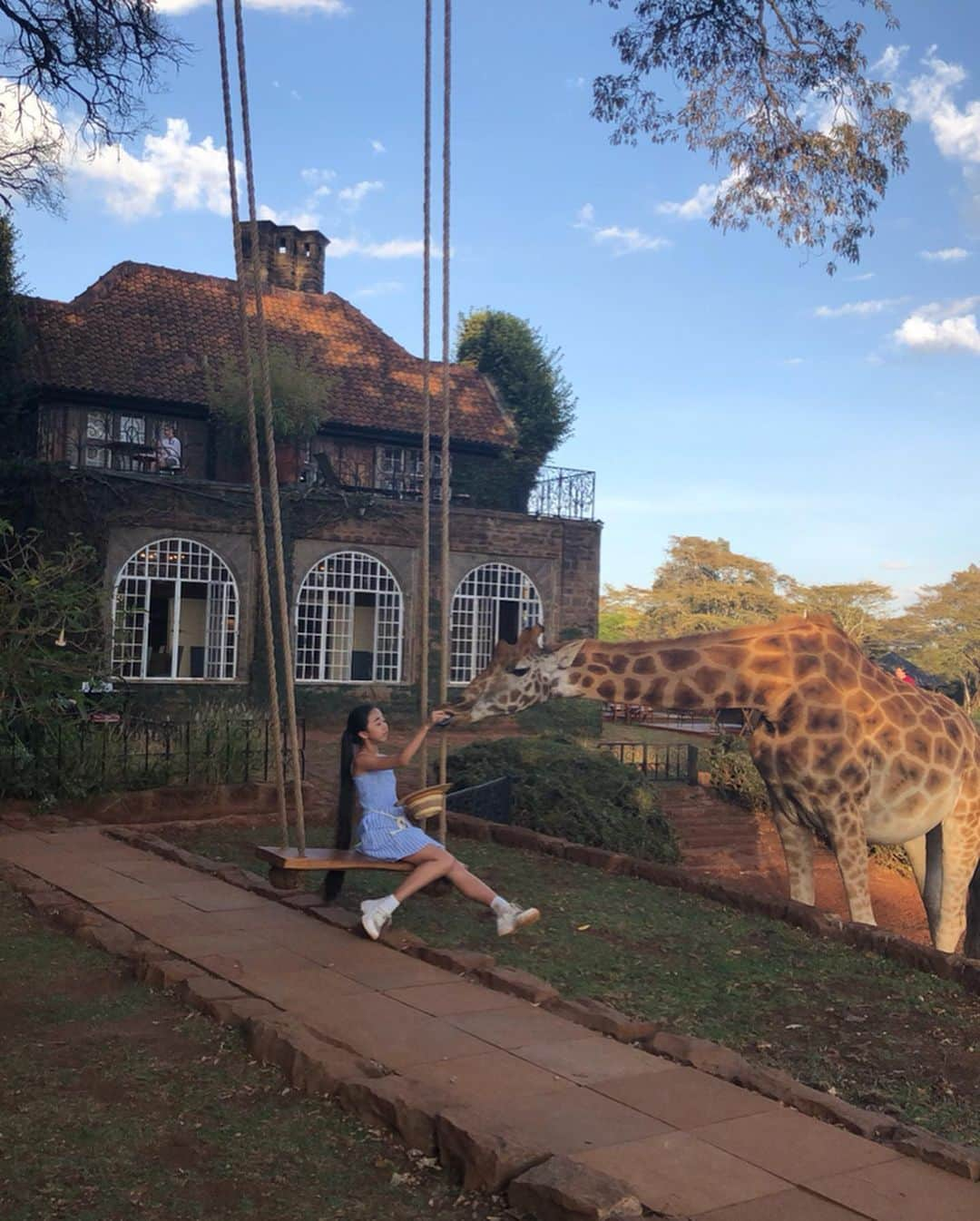 Laraさんのインスタグラム写真 - (LaraInstagram)「For more about Giraffe Manor go on my story highlights ✨ . 最初にジラフマナーに住んだキリンはデイジー🌼🦒 ジラフマナーについて知りたい人はストーリーのハイライトを見てね (^^) #Nairobi  #kenya」7月14日 22時04分 - fa_la_lara