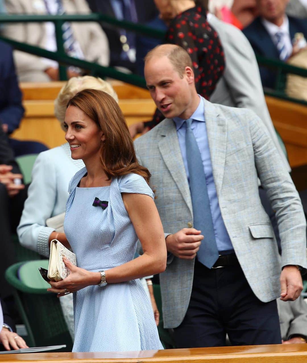 Just Jaredさんのインスタグラム写真 - (Just JaredInstagram)「Duchess Kate Middleton and Prince William arrive to watch the Men’s Final at @wimbledon! The Duchess is wearing @emiliawickstead.  #KateMiddleton #PrinceWilliam Photos: Getty」7月14日 22時56分 - justjared