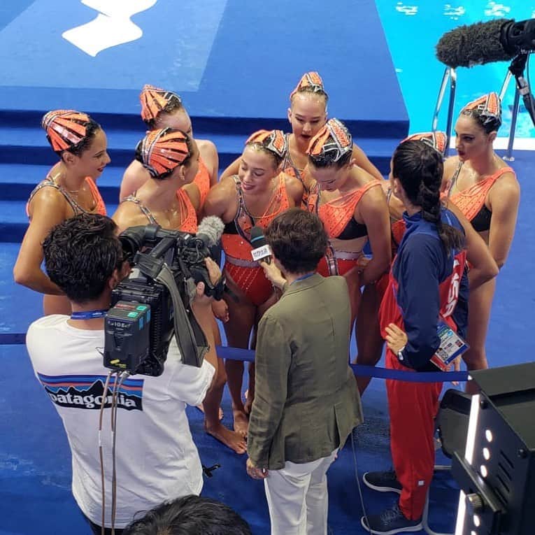 アンドレア・フエンテスのインスタグラム：「ありがとうございました to @tv_asahi_pr for your high coverage and interest in our sport and @usasynchront ❤️❤️❤️」