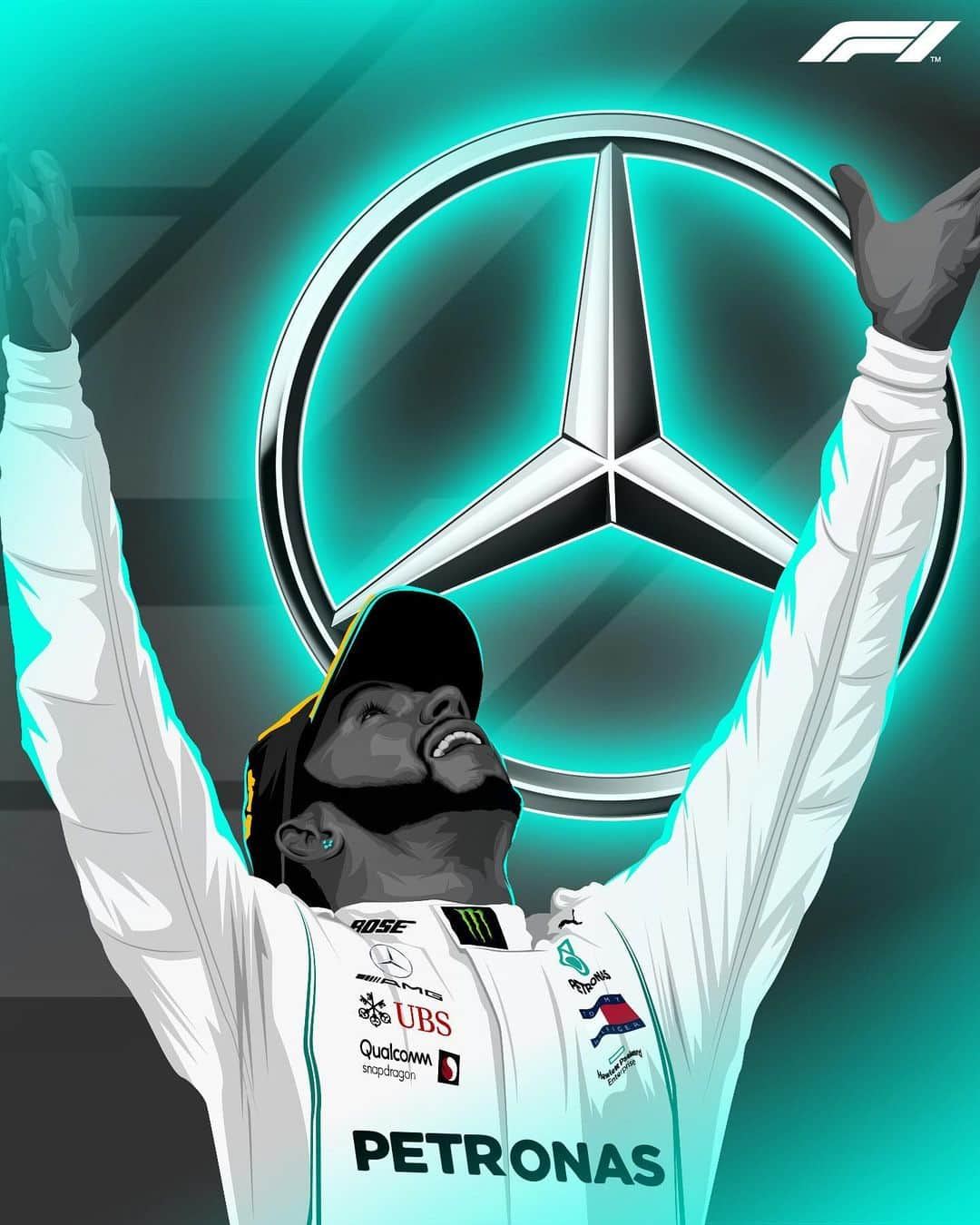 F1さんのインスタグラム写真 - (F1Instagram)「HISTORY!!! @lewishamilton wins the #BritishGP for a record-breaking SIXTH time. Bottas takes second, Leclerc third . #F1 #Formula1 #LewisHamilton #Silverstone @mercedesamgf1」7月14日 23時34分 - f1