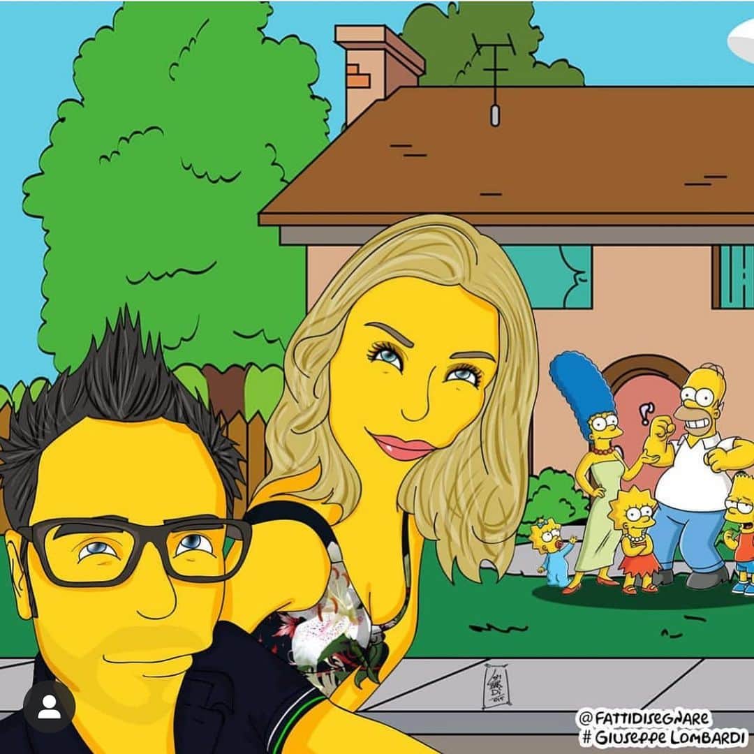 ジェームズ・ガンさんのインスタグラム写真 - (ジェームズ・ガンInstagram)「Jenn and I are #Simpsons! 😂Thanks, @fattidisegnare」7月14日 23時39分 - jamesgunn