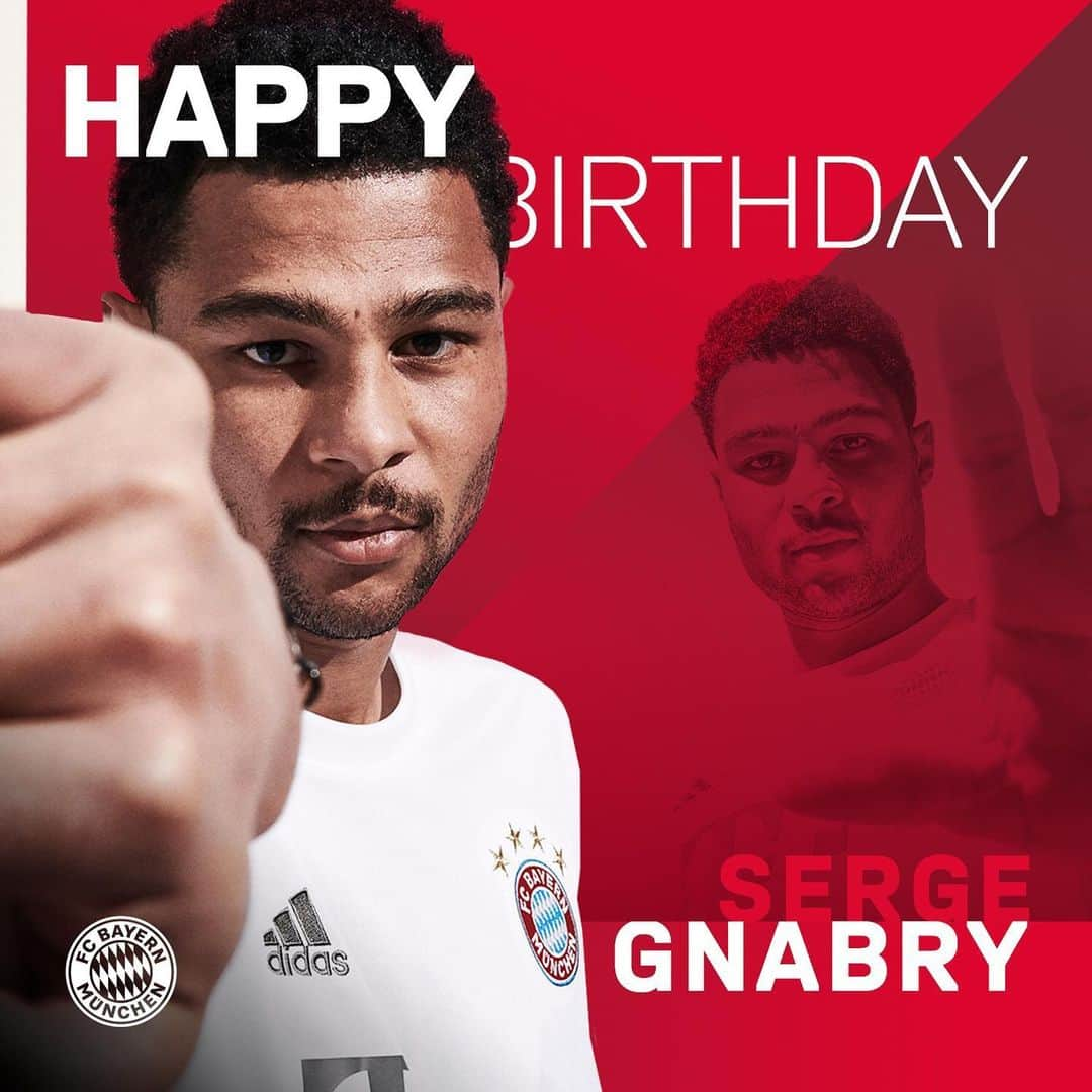 バイエルン・ミュンヘンさんのインスタグラム写真 - (バイエルン・ミュンヘンInstagram)「Happy Birthday, @SergeGnabry! 🎉🙌⚡ . . . #FCBayern #MiaSanMia #heretocreate @adidasfootball #Football #Fussball #Futbol #Soccer #HappyBirthday #HBD」7月14日 23時58分 - fcbayern