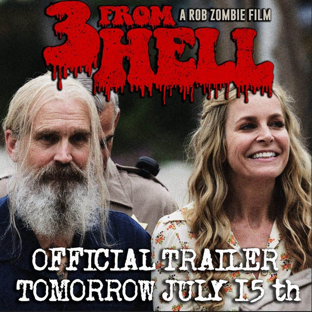 ロブ・ゾンビさんのインスタグラム写真 - (ロブ・ゾンビInstagram)「Tomorrow!!!!!! This is not a little teaser trailer! This is 2 minutes of brand new footage!!!' #3fromhell #threefromhell #freethethree #robzombie #sherimoonzombie #billmoseley #richardbrake #sidhaig #dannytrejo #deewallace #jeffdanielphillips #emiliorivera #panchomoler #clinthoward 💀💀💀💀💀💀💀💀💀💀💀💀💀💀💀」7月15日 0時09分 - robzombieofficial