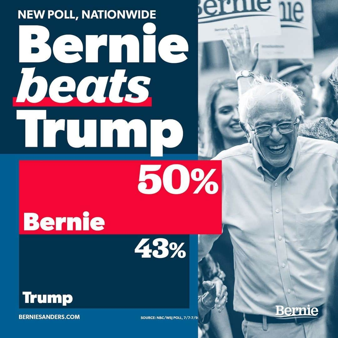 バーニー・サンダースさんのインスタグラム写真 - (バーニー・サンダースInstagram)「This is why we are going to defeat Trump:  Working people are sick and tired of working more for less. They're tired of 3 people owning more wealth than the bottom half. They're tired of not being able to afford health care.  We will expose Trump as a fraud and transform America.」7月15日 1時06分 - berniesanders