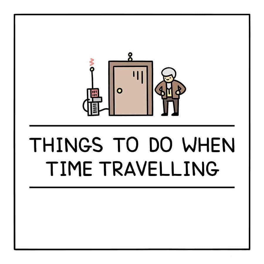 9GAGさんのインスタグラム写真 - (9GAGInstagram)「Never knew time-traveling could be so complicated. | Follow @doodles - By @iamhoneydill」7月15日 12時03分 - 9gag