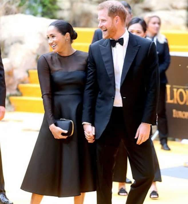 Good Morning Americaさんのインスタグラム写真 - (Good Morning AmericaInstagram)「Royal date night! Prince Harry and Meghan, the Duchess of Sussex, attended #TheLionKing premiere in London and chatted with Beyonce and Jay-Z on the red carpet. See link in bio for more!」7月15日 10時30分 - goodmorningamerica