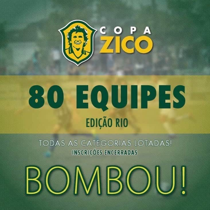 ジーコさんのインスタグラム写真 - (ジーコInstagram)「Parabens a toda organização da Copa Zico-RJ, que começa essa semana que entra e termina 29/7, com todas as finais no Estádio da Gavea e obrigado mais uma vez ao Clube de Regatas do Flamengo.Categorias Sub 7,9,11,13,15 e 17. Serão 80 equipes e mais de 2000 atletas. Obrigado a todos pela confiança. Jogos no Centro de Futebol Zico, no Recreio dos Bandeirantes e entrada franca. Boa sorte e sucesso garotada.」7月15日 11時29分 - zico