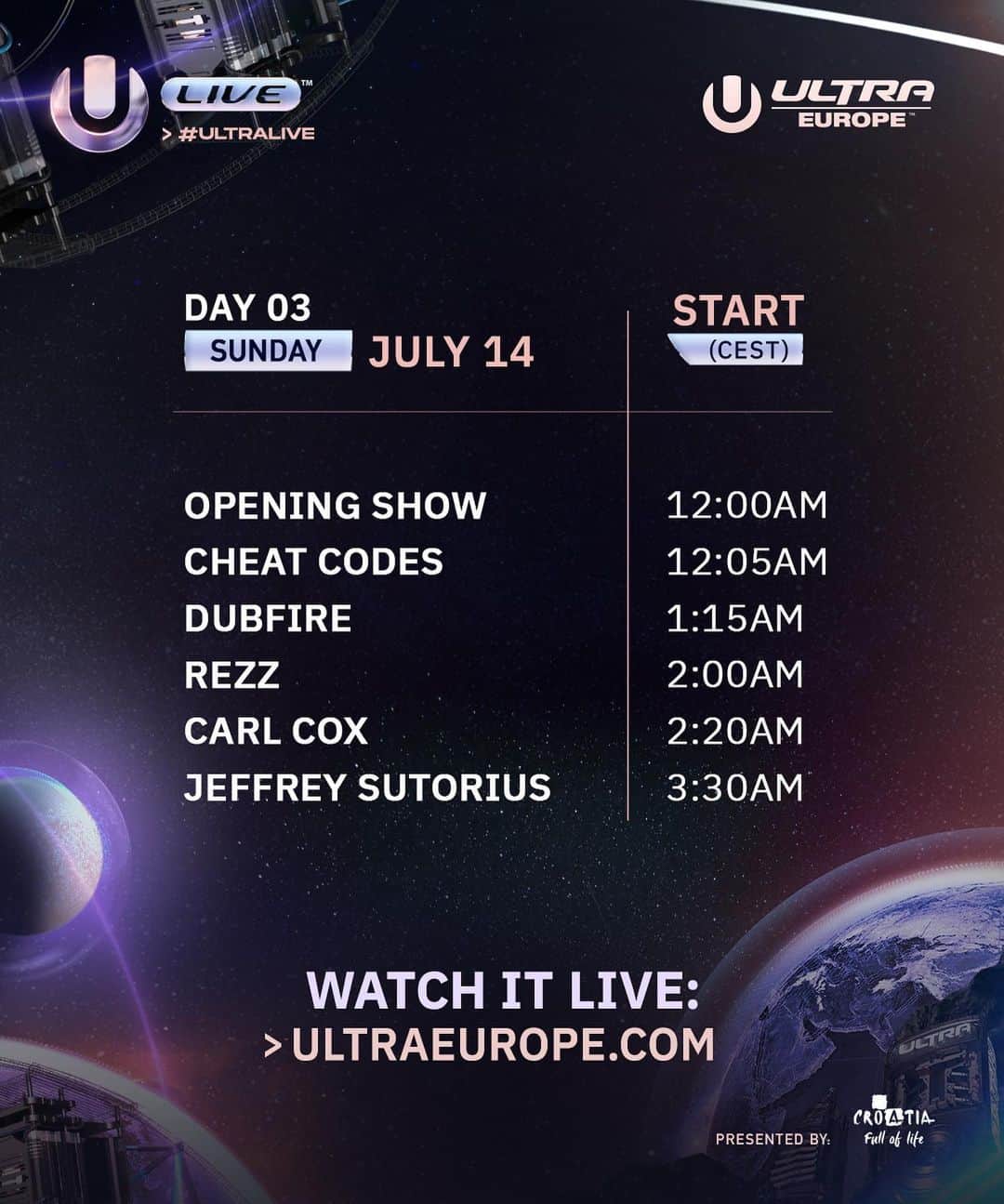 Ultra Music Festivalさんのインスタグラム写真 - (Ultra Music FestivalInstagram)「Join us for the final day of @UltraEurope 2019 on #ULTRALIVE!  Tune in all night to catch the madness from the Main Stage and @Resistance Stage!  ULTRA LIVE broadcast begins at 6pm EST and RESISTANCE LIVE at 3pm EST only at UltraEurope.com」7月15日 3時09分 - ultra
