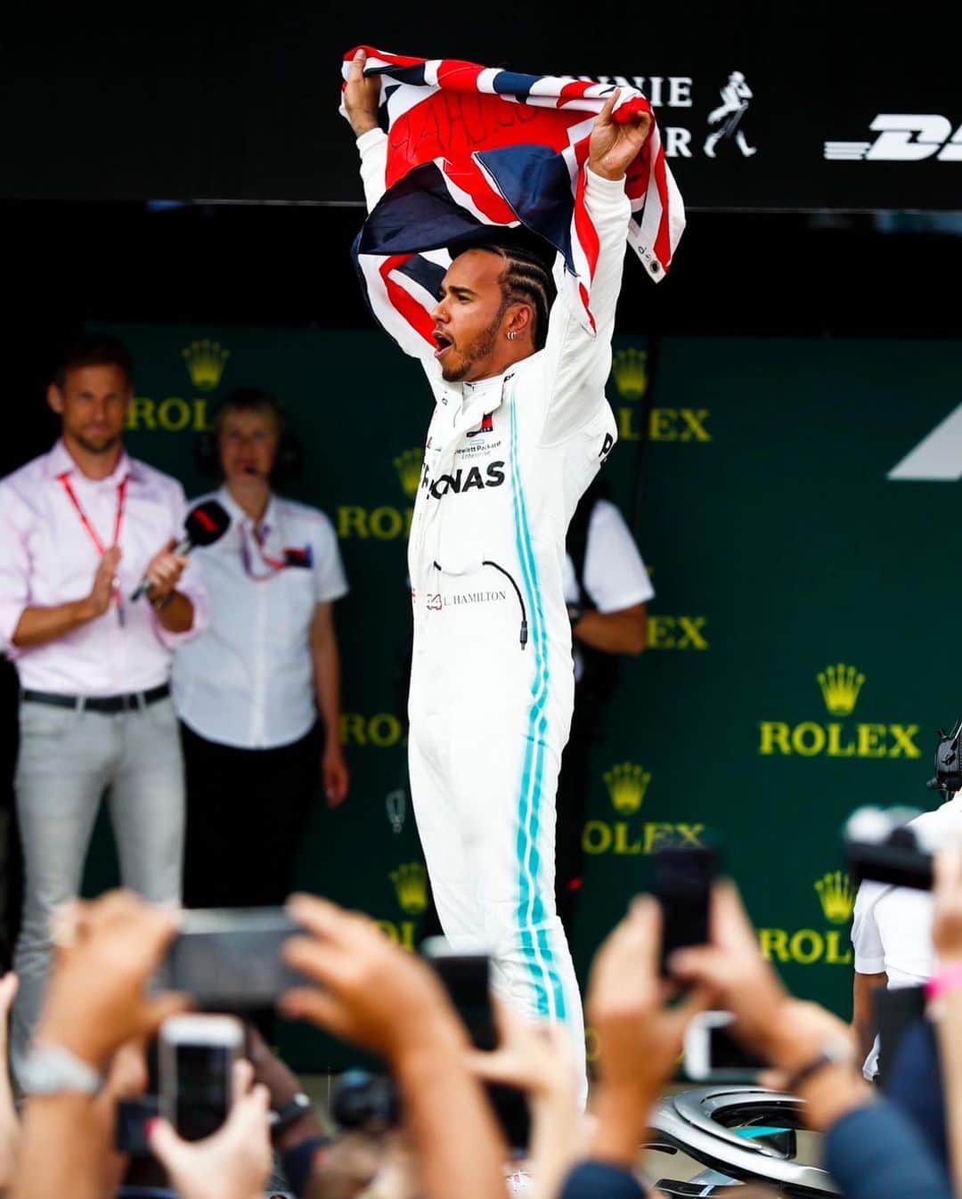 IWCさんのインスタグラム写真 - (IWCInstagram)「@lewishamilton claimed his 80th victory in #F1, his seventh of the 2019 season and sixth at the #BritishGP, making him the most successful driver at this event. @valtteribottas came home in P2 to complete the 1-2 for the @mercedesamgf1 #IWCRacing」7月15日 3時30分 - iwcwatches
