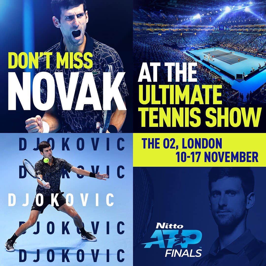 ATP World Tourさんのインスタグラム写真 - (ATP World TourInstagram)「This isn't your last chance to see Novak in London this year! 😍  Catch 🇷🇸 @djokernole at the Nitto ATP Finals at @theo2london (Ticket link in bio)」7月15日 4時53分 - atptour