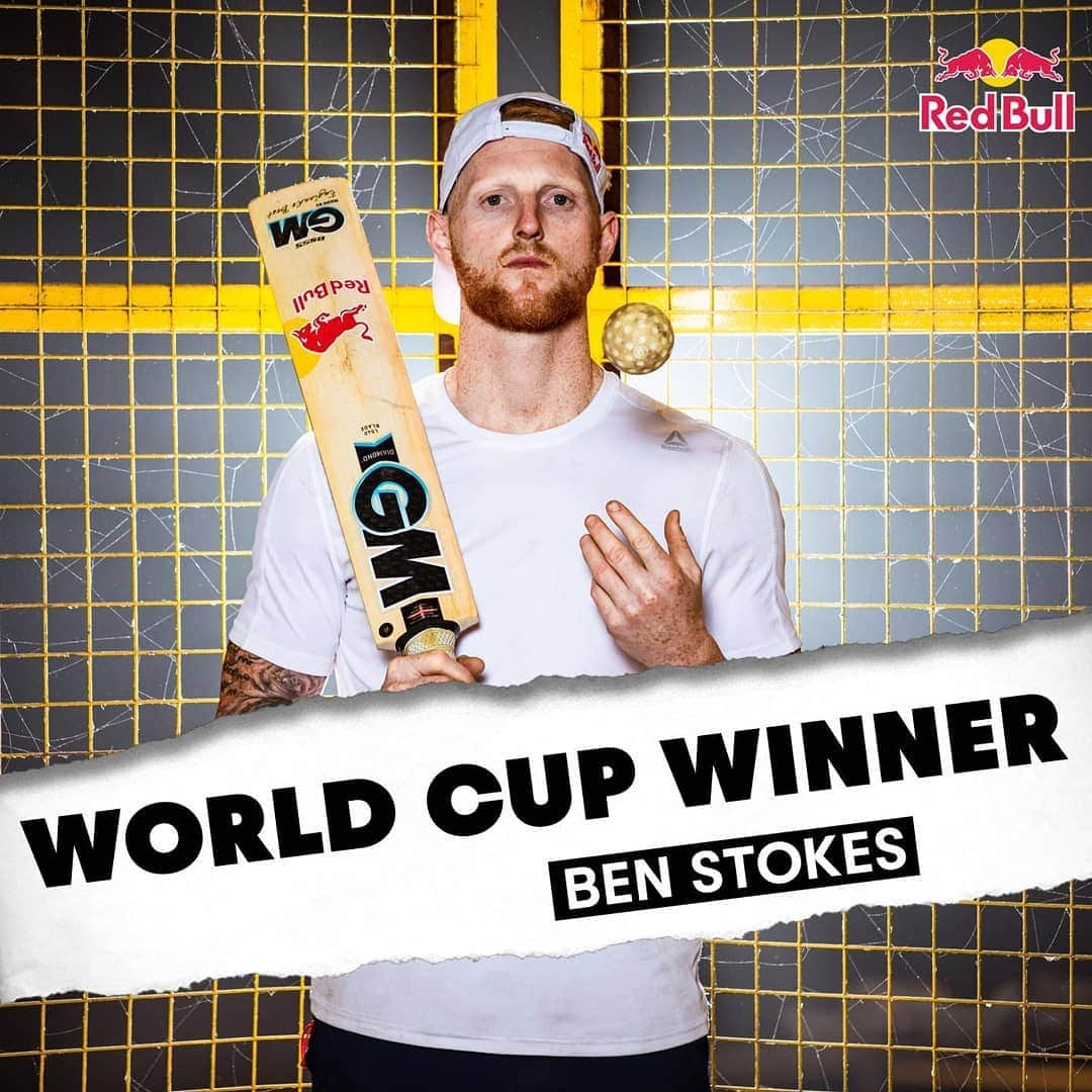 レッドブルさんのインスタグラム写真 - (レッドブルInstagram)「When history calls, make your mark. @stokesy 🏏  #givesyouwings #cricket #cwc19」7月15日 5時47分 - redbull