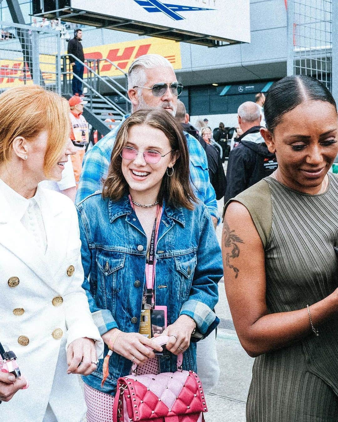 Just Jaredさんのインスタグラム写真 - (Just JaredInstagram)「@milliebobbybrown meets up with Spice Girls’ @therealgerihalliwell and @officialmelb at the @f1 British Grand Prix! #MillieBobbyBrown #GeriHalliwell #MelB #SpiceGirls #BritishGP Photos: Felix AAA Dickinson」7月15日 5時45分 - justjared